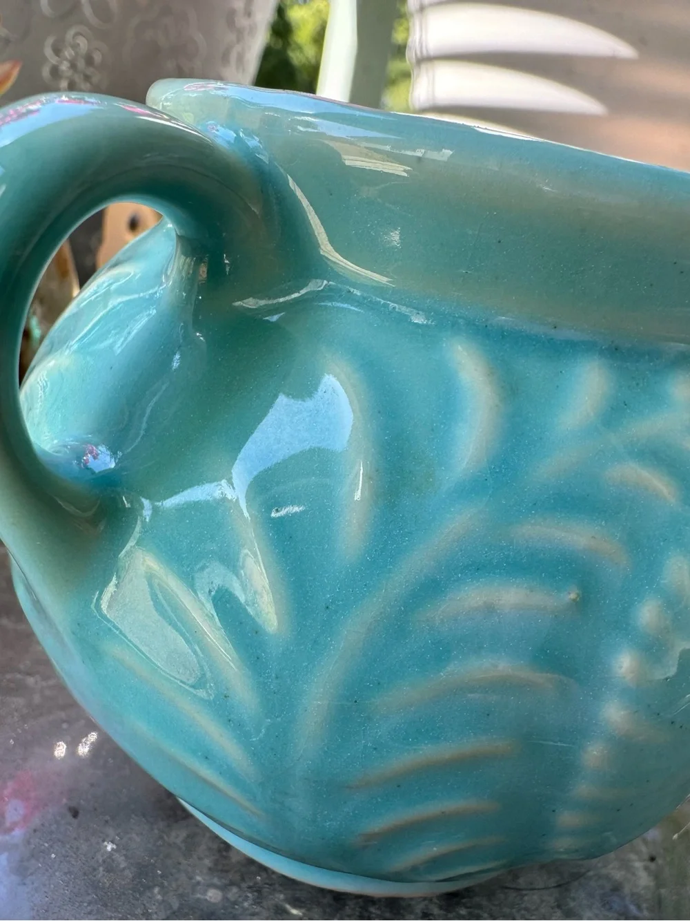 Shawnee Pottery glossy turquoise